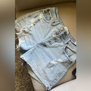Abercrombie high rise mom shorts